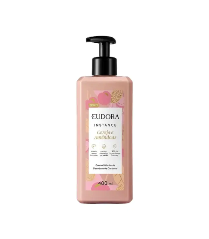 Imagem do produto Hidratante Corporal Instance Cereja E Amêndoas 400ml- Eudora Cereja