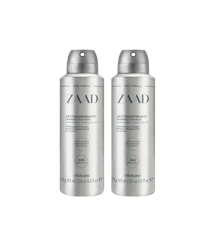 Imagem do produto Kit C 2 Zaad Desodorante Antitranspirante Aerossol 75g/125ml O Boticário